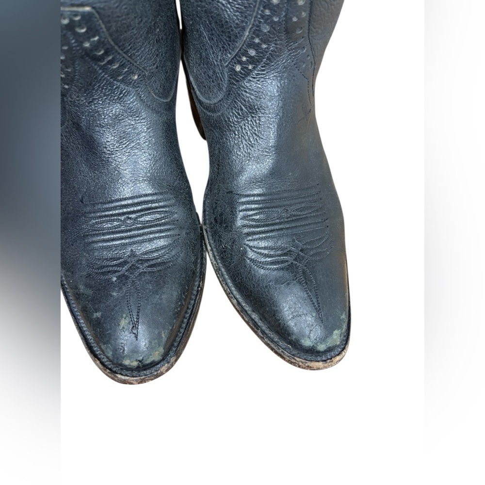 Rios of Mercedes Black Leather Western Heeled Boots - Picture 12 of 12